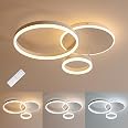 Lampadario Di Lusso A Tre Anelli In Cristallo – Dimmerabile Con Telecomando, Luci Colorate RGB, Dimensioni 70x50x30 Cm, Moderno Ed Elegante - 2