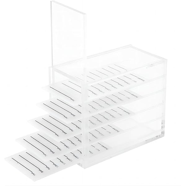 10-Schichten Acryl Wimpern-Box – Aufbewahrungsorganizer Für Wimpernverlängerungen (Marmor Gelb)