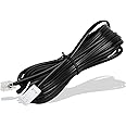 Uvital Telephone Extension Cable 5M for Home & Office, BT Phone Plug to RJ11 Male, 2 Pin 6P2C Lead for Landline, Modem, Fax(Black)