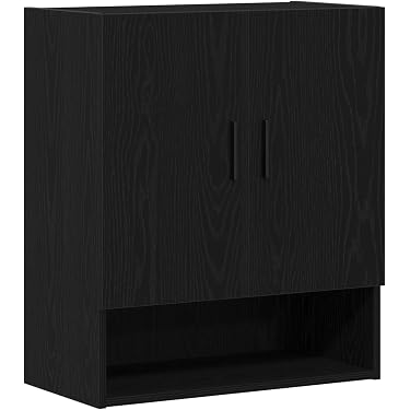 DimyFew Armoire De Rangement En Bambou 35x30x31cm - Portes En Rotin, Empilable - Idéale Bureau, Chambre, Salon