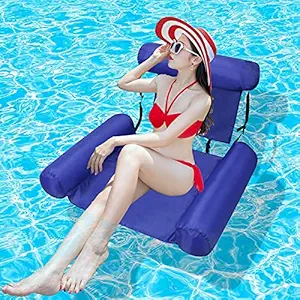 Yagviz Water Hammock Pool Lounger Float Water Hammock Inflatable Rafts Swimming Pool Air Sofa Floating Chair for Swimming Pool with Pump