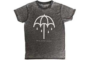 ROCK OFF OFFICIALLY LICENSED PRODUCTS Bring Me The Horizon T Shirt Umbrella Official Unisex Charcoal Grey Burnout