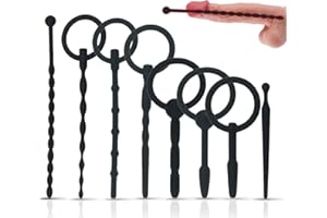 BDSMJOY - Juego de 8 dilatadores uretrales de lujo, dilatador de silicona, tapones uretrales multifuncionales, juguete sexual erótico para estimulación de próstata y pene.