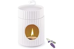 Kaloogo Bali Duftlicht Keramik für ätherische Öle – Beruhigendes Design – perfekte Wärmeabgabe – hochwertige Duftlampe Teelicht – für Duftwachs und Duftöl – Aromalampe – Saucenwärmer (aschgrau)