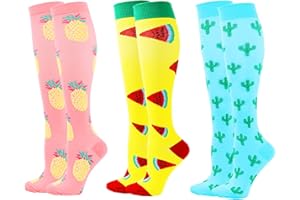 Zingso Skarpety uciskowe dla mężczyzn i kobiet, 3 pary 20-25 mmHg, pończochy uciskowe, do biegania, podróży, lotu, pielęgniarki, ciąży, sportu