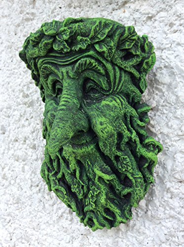 Green Man Big Nase Stein Garten Ornament Wandschild 3 Farben erhältlich - 2