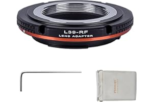PHOLSY Objektivadapter Manueller Fokus Kompatibel für Leica L39 M39 39mm LTM Mount Objektiv auf Canon EOS RF Mount Kameragehäuse, LTM auf RF