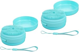 BESPORTBLE Spazzola Da Bagno in Silicone Portatile Per Doccia Con Porta Saponetta Integrato Design Maneggevole Per Pulizia Profonda E Massaggio Delicato Ideale Per Viaggi E Uso Quotidiano