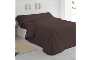 GREATOYAR Juego de Nórdica,Juego de Funda de Edredón, Set de 3 Piezas, 1 Funda Nórdica, 1 Sábana Bajera Ajustable, 1 Funda de Almohada, 100% Poliéster, Transpirable, para Cama 90cm, Marrón