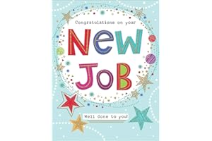 Tradycyjna kartka na okazje nowa praca - 20 x 15 cm - Piccadilly Greetings