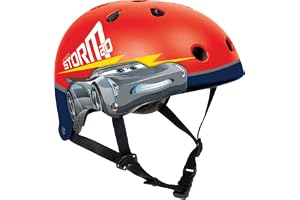 Tataway Nut Disney Cars barncykelhjälm med ventilationshål, ringjustering och fixeringsremmar. Storlek 53-55 cm (4-8 år)
