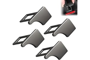 ELFINFI Hebilla Cinturon Seguridad Coche, 4 Piezas Alargador Cinturon Seguridad Coche, Aleación Hebilla Cinturon Seguridad Coche Adecuado para la Mayoría de los Automóviles Camiones y Furgonetas