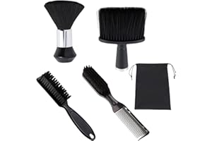 CLCIOSIS 5 Stück Friseurbürste Set, Friseur Zubehör, Soft Haarpinsel Barbierbürst Nackenpinsel Friseur Bürste, Barber Set für Friseursalon Haarreinigung Staubentfernung