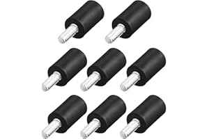 TOP-VIGOR 8 Stück M4 Anti-Vibrations-Isolator, D10 mm x H15 mm, Gummi-Halterungen, Stoßdämpfer-Dämpfer, Gewinde, zylindrische Gummi-Vibrationsisolationshalterungen mit Bolzen für