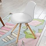 SoBuy® Kinderstuhl, Stühlchen, Sitzhocker, Sitzhöhe 35cm, weiß, FST46-W - 2