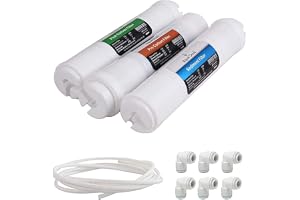 AQUADOVE Universal Carbon Sediment Kit Premium Filter Set for RO Water Purifier Universal Compatibility for All Kind of RO, UV & UF Kitchen with Enhanced Carbon Filtration