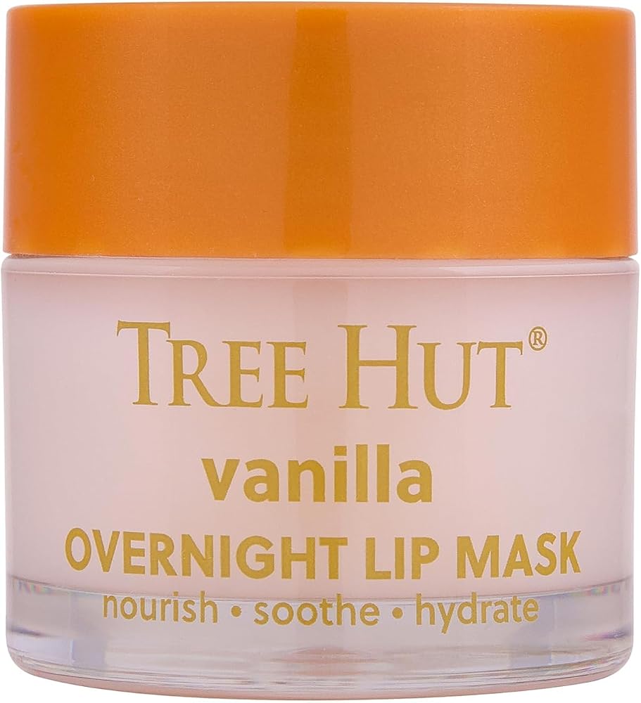 Tree Hut Vanilyalı Gecelik Dudak Maskesi | Bir Gecede Bırakın ve Yumuşak, Sulu Dudaklara Uyanın | Kişisel Bakım Rutininizi Yükseltin | .06 oz.