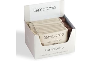 MAAMA, Tavolette di Cioccolato fondente (75%) Bio, Vegan, Raw Lavorata a Basse Temperature - Confezione da 12 tavolette da 30g ciascuna
