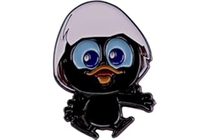 TATA GISÈLE Pins Calimero - Spilla in metallo smaltato, accessorio per abbigliamento e scarpe, 2,5 x 3,2 cm, 4 X 4.3 Centimètres, Smalto