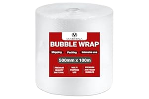 MAECENA Bubble Wrap For Moving House Bubble Wrap Roll of Bubble Wraps for Moving Houses, Easy Packing, Office and Industrial Use (500mm X100meter)