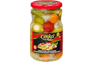 CENKCI TURSU Tursu, Légumes Mixtes Marinés, Bocal de 720cl, Mélange de Cornichons et Légumes