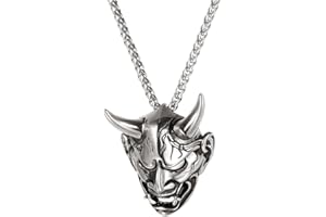 U7 Collana Pendente Teschio Demon Punk Testo Personalizzato Disponibile Catena Acciaio Inossidabile Cordino Pelle Placcato Argento/Oro/Nero Gioielli Gotico Halloween