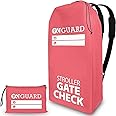 ONGUARD Waterproof Single and Double Stroller Bag for Airplane - Travel Stroller Cover for Air Travel and Storage - Gate Check Bag Backpack- Baby Airplane Essentials - Red