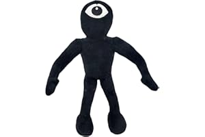 CARROTEE Doors Peluche Seek Rainbow Friends 12 Inch Negro Peluches de los Amigos del Arcoíris Juguete de Peluche Rainbow Friends Cute Rainbow Friend Juego Terror Muñecos Rellenos para Fanáticos del Juego