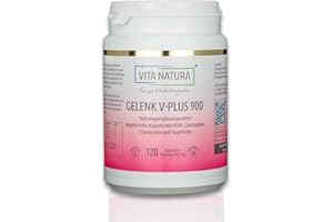 ‎VITA NATURA ENERGIE & WOHLBEFINDEN Vita Natura Gelenk V-Plus 900 Vegikapseln Rezeptur mit MSM, Glucosamin, Kollagen und Hagebutten Kapseln 900 mg Inhalt je Kapsel (1 x 120 Stk.)