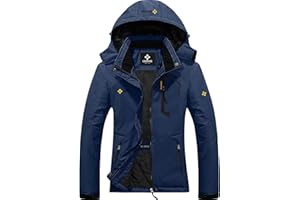 GEMYSE Donna Giacca da Sci impermeabile montagna Giacche Pile invernale antivento Cappotto con Cappuccio