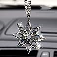 Car Rear View Hanging Snowflake Crystal Mirror Pendant
