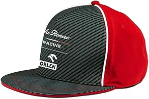 Alfa Romeo Racing F1 2020 Team Flatbrim - Sombrero de ala plana, color rojo