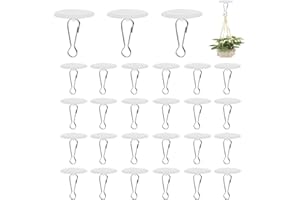 JINSION 40 Piezas Ganchos Adhesivos Techo para Colgar, Gancho Techo Adhesivo con Clips, Ganchos de Techo Adhesivos Transparentes, Ganchos de Techo Decoraciones para Colgar Carteles, Banderas Decoraciones