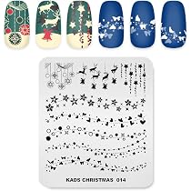 KADS Nagelschablone NA037 Mit Ginkgo-Motiv - Edelstahl Stempelplatte Für DIY Nageldesign