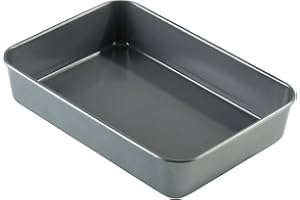 Prochef Large Deep Roasting Tin, Premium Quality, Easy to Clean, Teflon Innovations Non-Stick Silicone Coating,Black