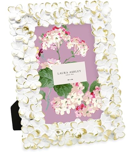 Laura Ashley 4x6 Pink Floral Textured Hand-Crafted Resin Picture