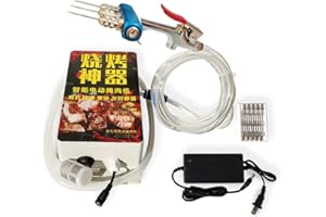 LeTkingok Pompe électrique à Sérum Physiologique, Injecteur De Viande Salée à Haute Pression De Qualité Alimentaire Avec 10 Aiguilles. (C)