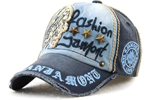 Tioamy Basecap Baseball Kappe Unisex Mutze Einstellbare Retro Verstellbar Snapback Hut Freizeit Cap Modischste Cotton Cap Schreiben Outdoor Hut fur Manner und Frauen Briefstil