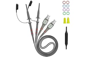 Aofan P6100 Oszilloskop-Messkabel Set 100 MHz, 2 Stück, BNC, schaltbar 1X/10X, inkl. Zubehör