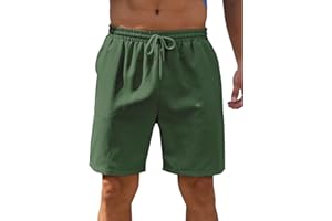 NLAND Pantaloncini Corti Uomo Estivi Bermuda Pantaloni Casual da Uomo con Elastico Coulisse e Tasche Regular Fit Shorts Sport Casual Leggero