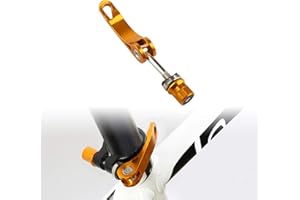 Lohas Select Bike Alloy Seat Post Quick Release Pin Bike Seat Clamp Quick Release Seatpost Quick Release (Golden)