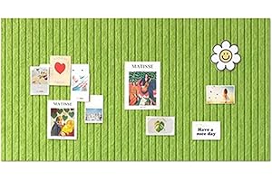 Rokeblau Tableau d'affichage décoratif en feutre - 60 x 40 cm - Épaisseur : 0,9 cm - Pliable - Avec ruban adhésif - Pour l'école, la maison, la cuisine, le bureau - Vert