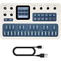 M-VAVE Synthétiseur FM portable avec 6 opérateurs, 32 algorithmes, 128 sons préréglés, clavier en silicone à 27 touches, MIDI à 3 canaux, haut-parleur intégré, pour création de musique (bleu marine)