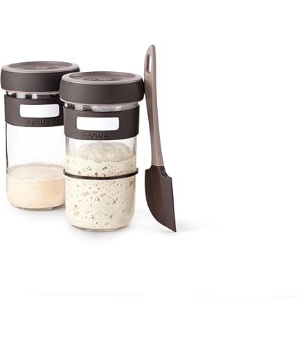 Kit Démarrage Levain Artcome - 2 Bocaux Verre 1275g Avec Accessoires Boulangerie