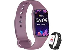 IOWODO Smartwatch Mujer,Reloj Inteligente Hombre Mujer Impermeable 5ATM con Oxímetro(SpO2) Pulsómetro Sueño Podómetro Whatsapp Notificación de Mensajes,Pulsera Actividad para Android iOS(2 Correas)