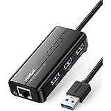 UGREEN Hub USB 3.0 Ethernet Adaptateur USB RJ45 Réseau Gigabit 1000 Mbps Compatible avec Mi Box S Mi Box 3 Switch Supporte Ma