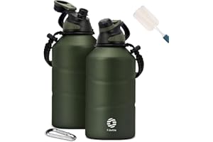 Fjbottle Borraccia Termica Palestra 1900ML - Senza Perdite - Sportiva Bottiglia con tappo magnetico, Borracce acciaio inox Senza BPA per Sport, Campeggio, Yoga