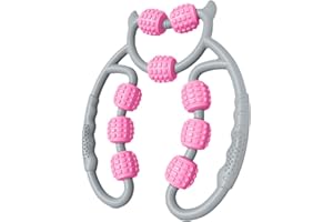 KATLKIU Rouleau de Massage Manuel 9 Roulettes – Appareil de Massage pour Jambes, Bras, Cuisses et Mollets – Pression Réglable, Design Ergonomique, Détente Musculaire & Récupération Sportive