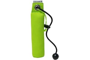 Dog & Field Puppy Training Dummies - Lime Green. 100g Canvas Training Dummy With Short & Long Throw Toggle For Obedience & Retrieval Practice. Lightweight Water Float Dummy, Gundog Training Equipment