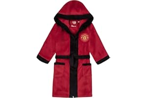 Manchester United FC officiel - Robe de chambre à capuche thème football - polaire - garçon